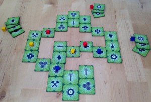 The game is coming to an end, and much of the board is claimed. Can you see who will win?